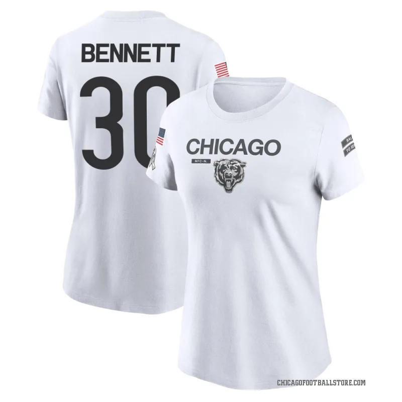 Coleman Bennett Women's White Chicago Bears 2024 Salute to Service Performance T-Shirt