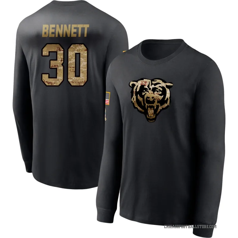 Coleman Bennett Youth Black Chicago Bears 2020 Salute To Service Sideline Performance Long Sleeve T-Shirt