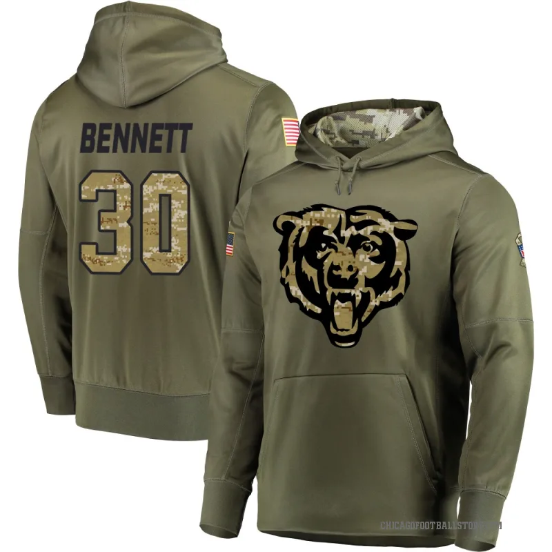 Coleman Bennett Youth Olive Chicago Bears Salute to Service Pullover Hoodie