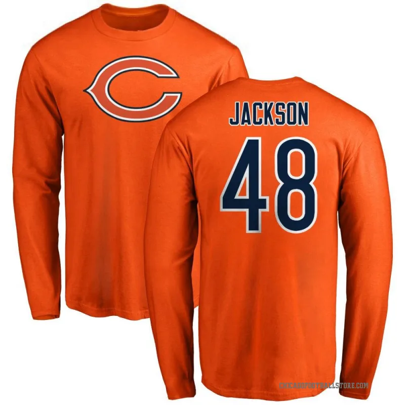 D'Marco Jackson Youth Orange Chicago Bears Logo Long Sleeve T-Shirt -