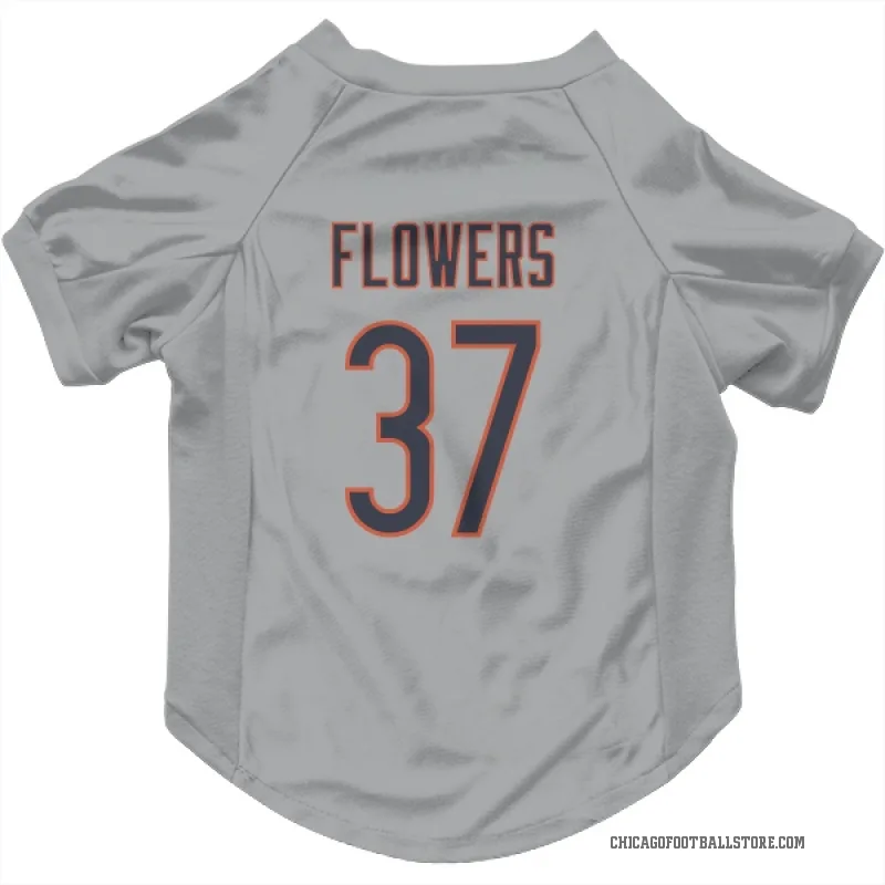 Dallis Flowers  Chicago Bears   Silver Cat & Dog Pet Jersey