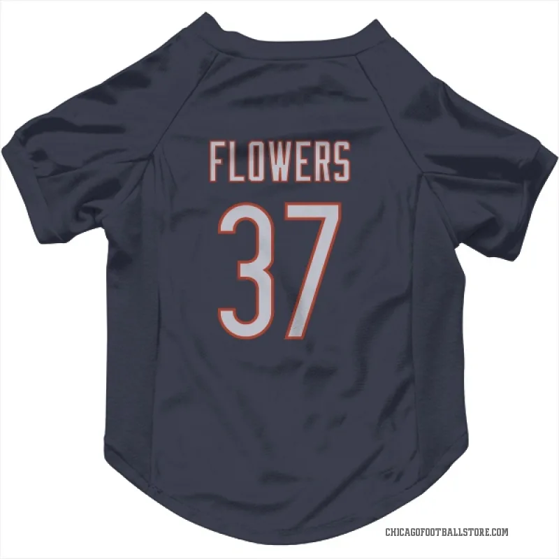 Dallis Flowers  Navy Chicago Bears  Cat & Dog Pet Jersey