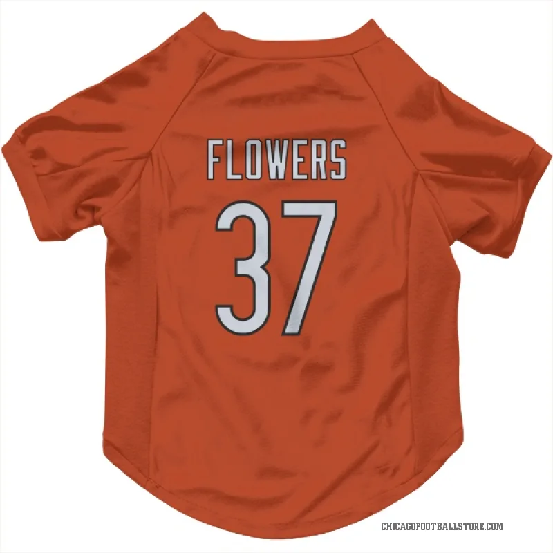 Dallis Flowers  Orange Chicago Bears  Cat & Dog Pet Jersey