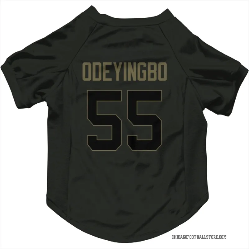 Dayo Odeyingbo  Black Chicago Bears  Service Cat & Dog Pet Jersey