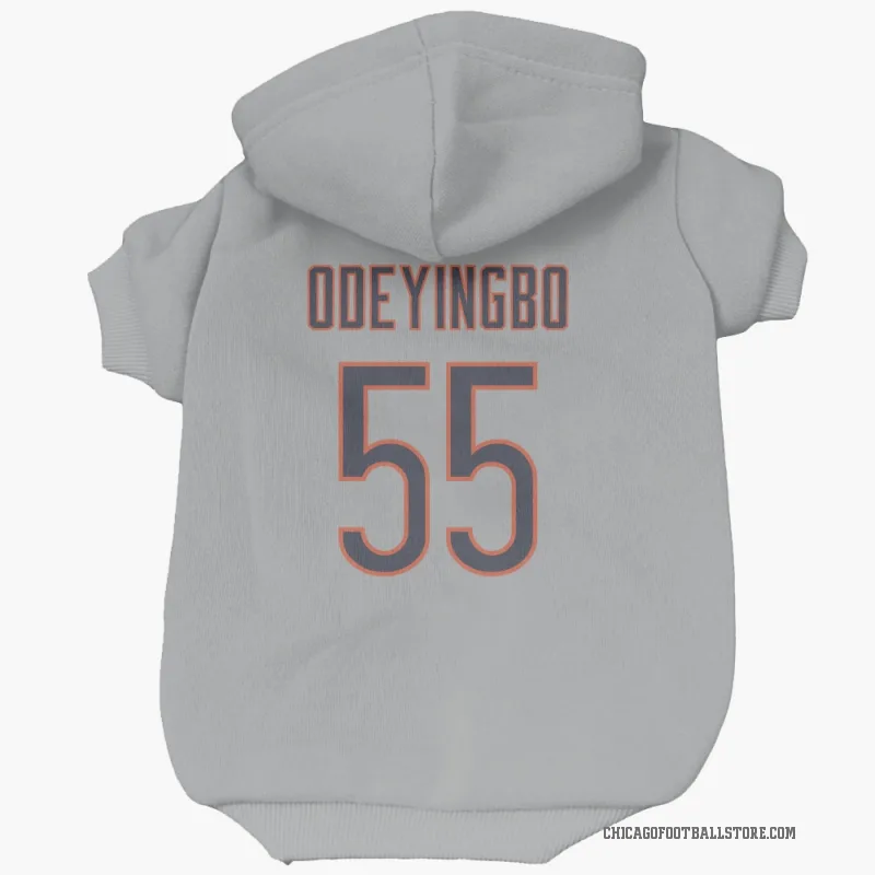 Dayo Odeyingbo  Chicago Bears   Silver Cat & Dog Pet Hoodie