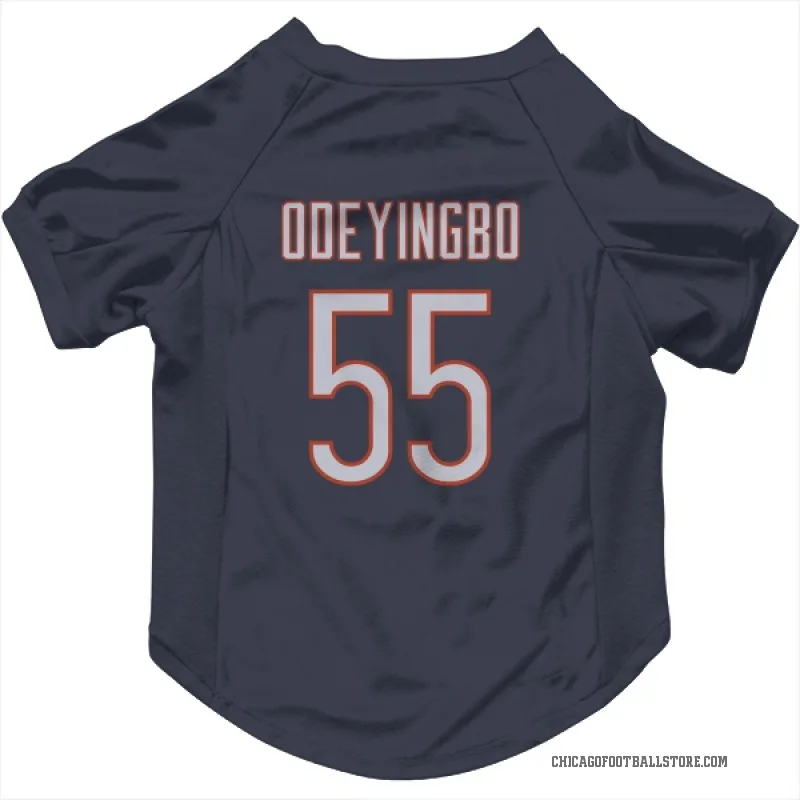 Dayo Odeyingbo  Navy Chicago Bears  Cat & Dog Pet Jersey