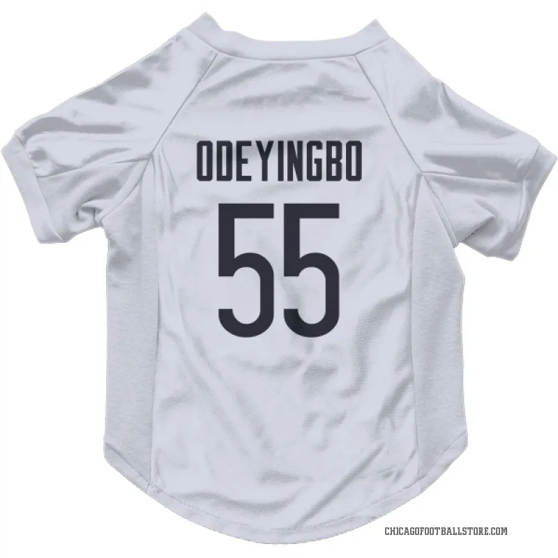 Dayo Odeyingbo  White Chicago Bears  Cat & Dog Pet Jersey