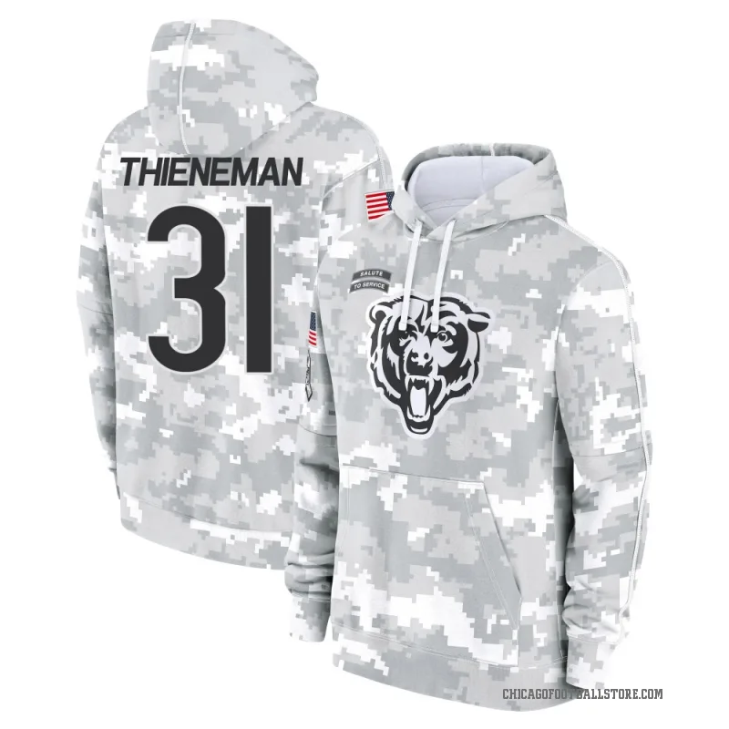 Dillon Thieneman Men's Camo Chicago Bears Arctic 2024 Salute to Service Club Fleece Pullover Hoodie