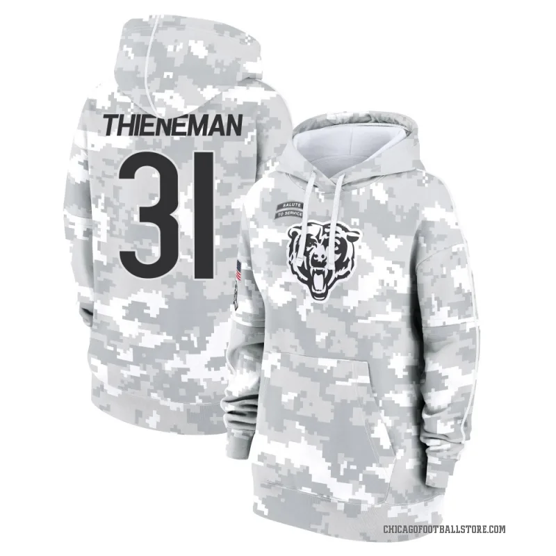 Dillon Thieneman Women's Camo Chicago Bears Arctic 2024 Salute to Service Club Fleece Pullover Hoodie