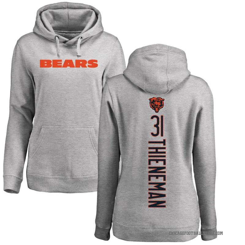 Dillon Thieneman Women's Chicago Bears Pro Line Ash Backer Pullover Hoodie