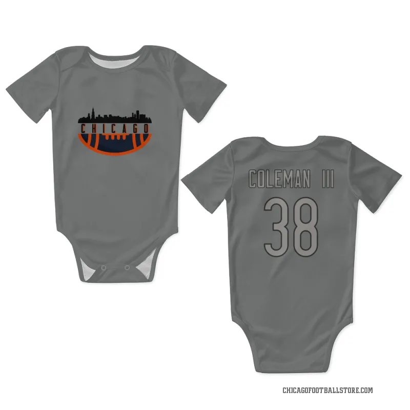 Douglas Coleman III  Charcoal Chicago Bears  Newborn & Infant Bodysuit