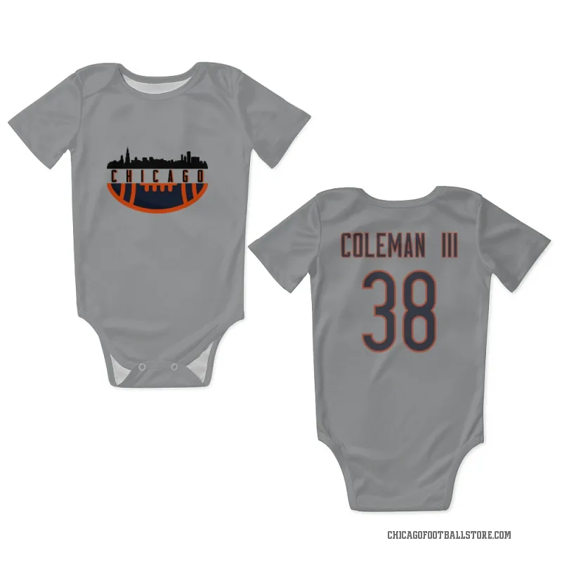Douglas Coleman III  Chicago Bears   Silver Newborn & Infant Bodysuit
