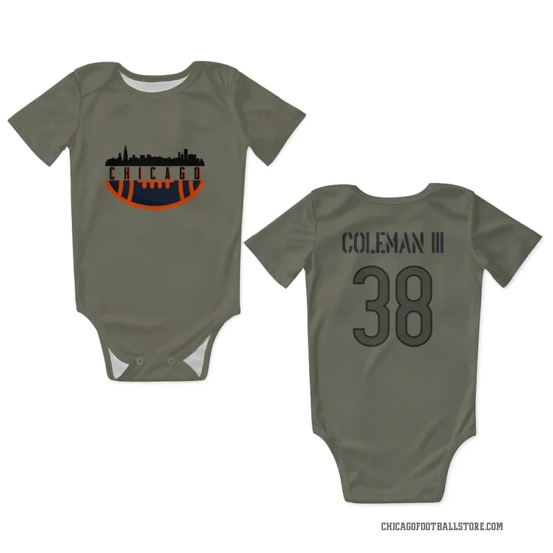 Douglas Coleman III  Olive Chicago Bears  Newborn & Infant Bodysuit