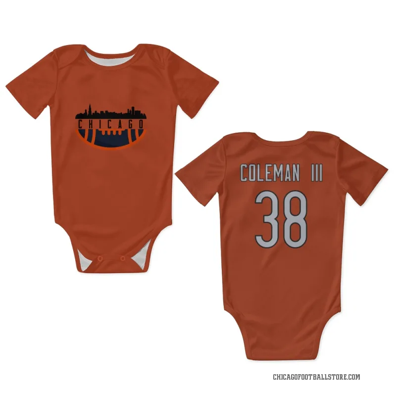 Douglas Coleman III  Orange Chicago Bears  Newborn & Infant Bodysuit