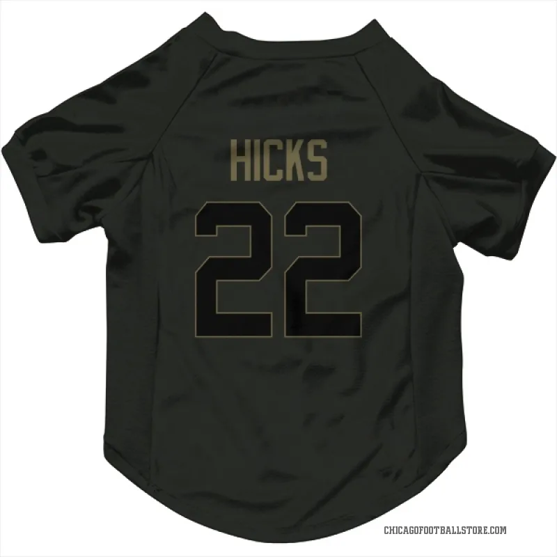 Elijah Hicks  Black Chicago Bears  Service Cat & Dog Pet Jersey