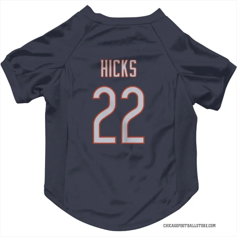 Elijah Hicks  Navy Chicago Bears  Cat & Dog Pet Jersey