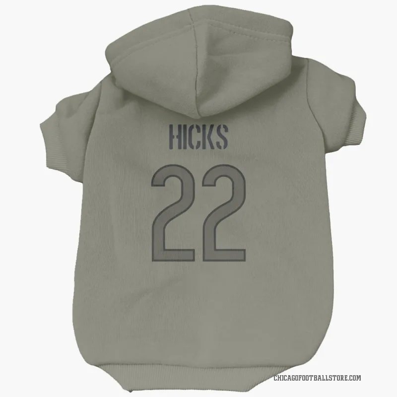Elijah Hicks  Olive Chicago Bears  Cat & Dog Pet Hoodie