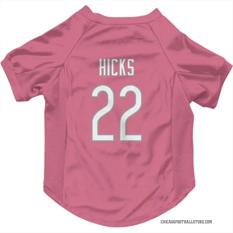 Elijah Hicks  Pink Chicago Bears  Cat & Dog Pet Jersey