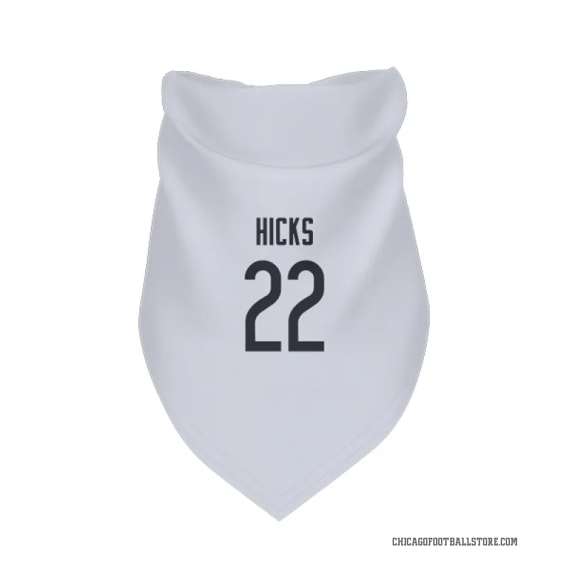 Elijah Hicks  White Chicago Bears  Cat & Dog Pet Bandana