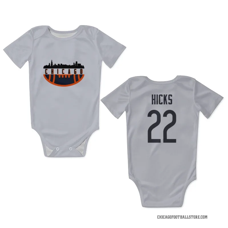 Elijah Hicks  White Chicago Bears  Newborn & Infant Bodysuit