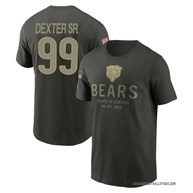 Gervon Dexter Sr. Men's Green Chicago Bears Forest/ 2025 Salute to Service Sideline Primary Edge T-Shirt