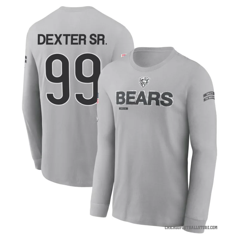 Gervon Dexter Sr. Youth Gray Chicago Bears 2024 Salute to Service Long Sleeve T-Shirt