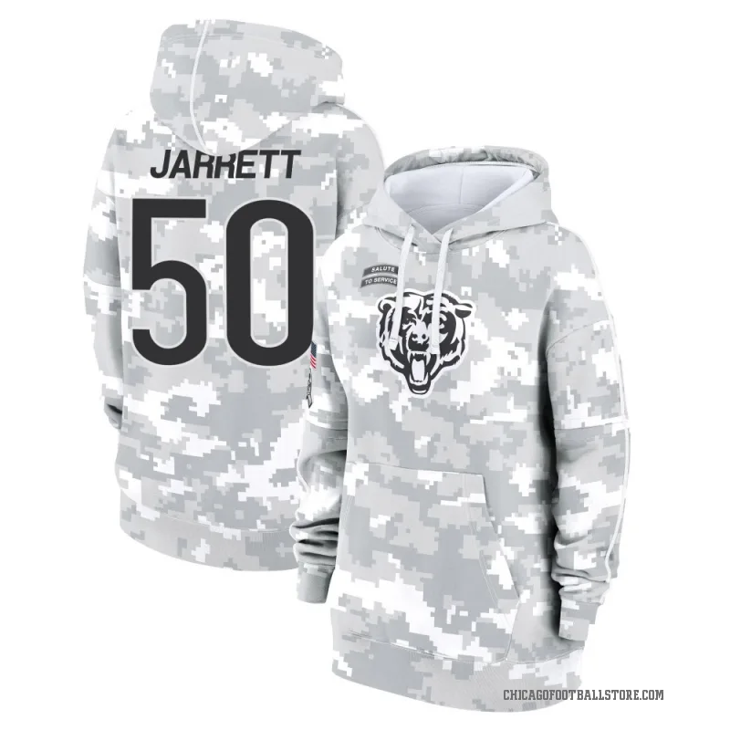 Grady Jarrett Women's Camo Chicago Bears Arctic 2024 Salute to Service Club Fleece Pullover Hoodie