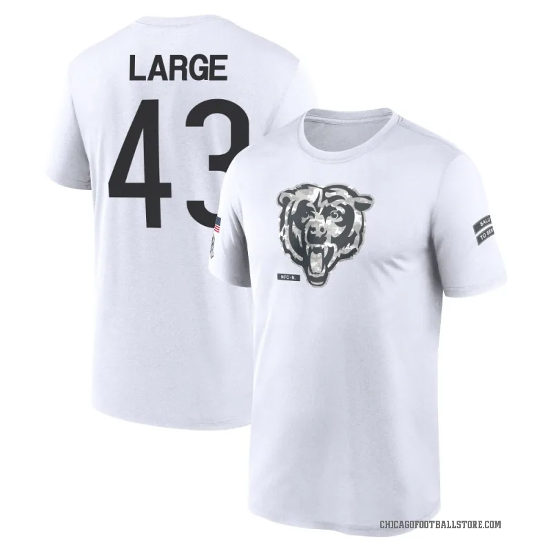 Hayden Large Men's White Chicago Bears 2024 Salute to Service Performance T-Shirt
