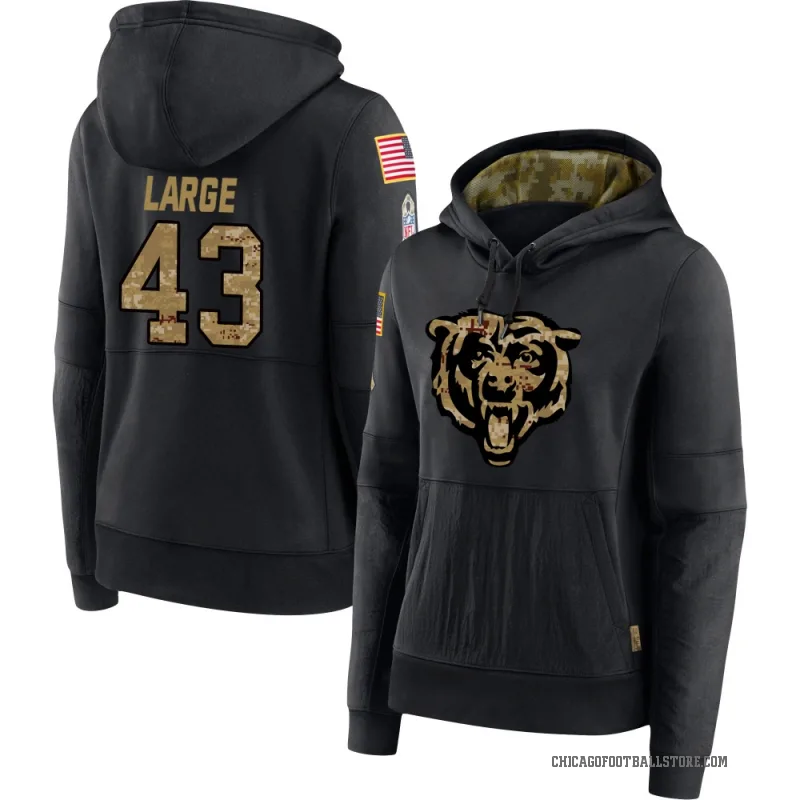 Hayden Large Women's Black Chicago Bears 2020 Salute to Service Sideline Performance Pullover Hoodie