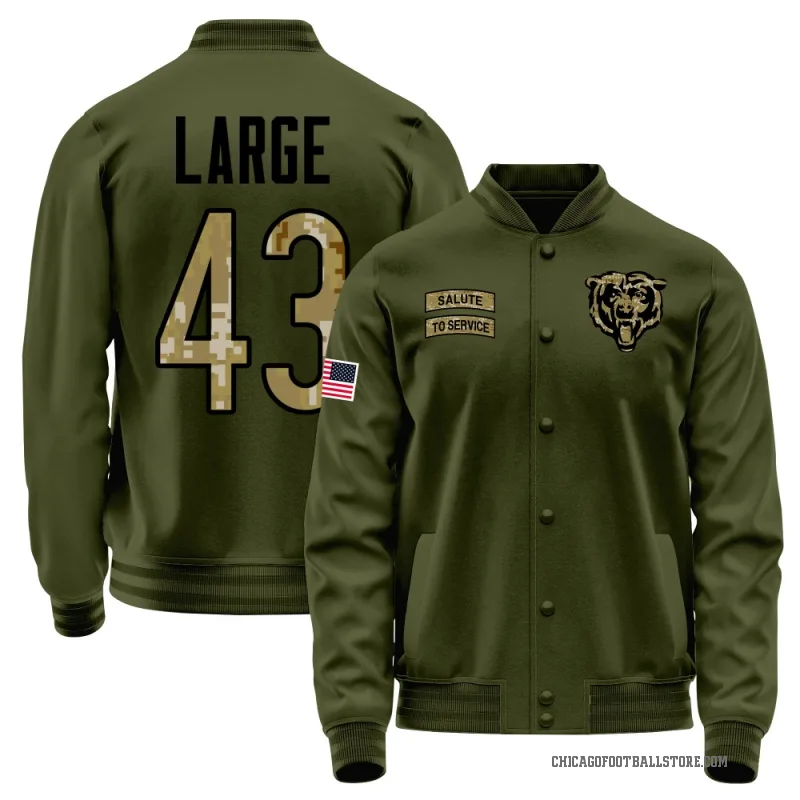 Hayden Large Youth Olive Chicago Bears Salute to Service Sideline Performance Jacket