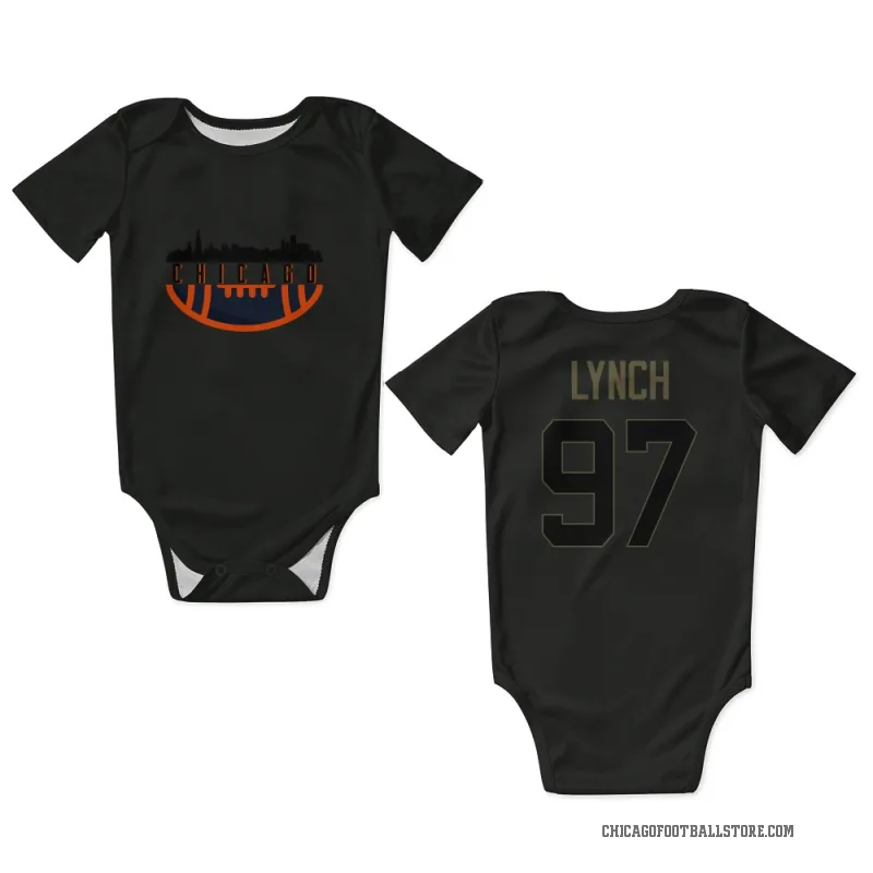 James Lynch  Black Chicago Bears  Service Newborn & Infant Bodysuit