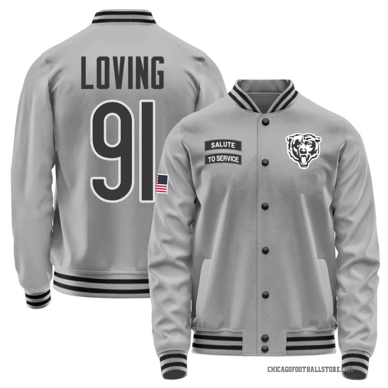 Jayden Loving Men's Gray Chicago Bears Salute to Service Performance Jacket