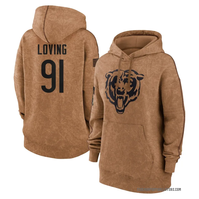 Jayden Loving Women's Brown Chicago Bears 2023 Salute To Service Pullover Hoodie
