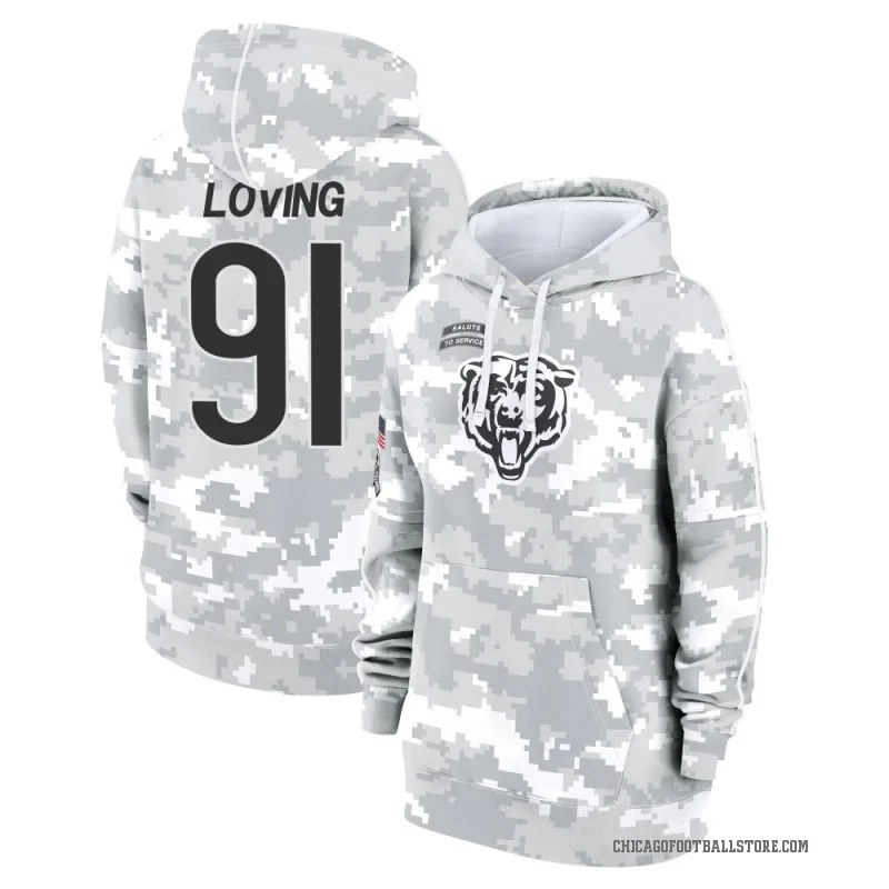 Jayden Loving Women's Camo Chicago Bears Arctic 2024 Salute to Service Club Fleece Pullover Hoodie