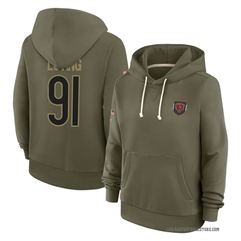 Jayden Loving Women's Olive Chicago Bears 2025 Salute to Service Hoodie