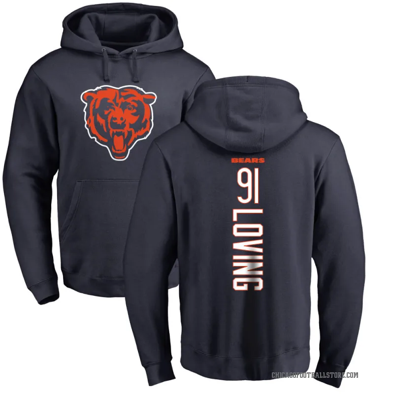 Jayden Loving Youth Navy Chicago Bears Pro Line Backer Pullover Hoodie