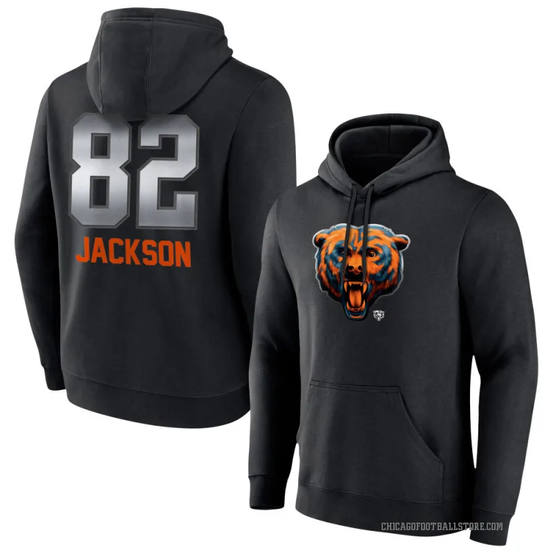 John Jackson Men's Black Chicago Bears Midnight Mascot Pullover Hoodie
