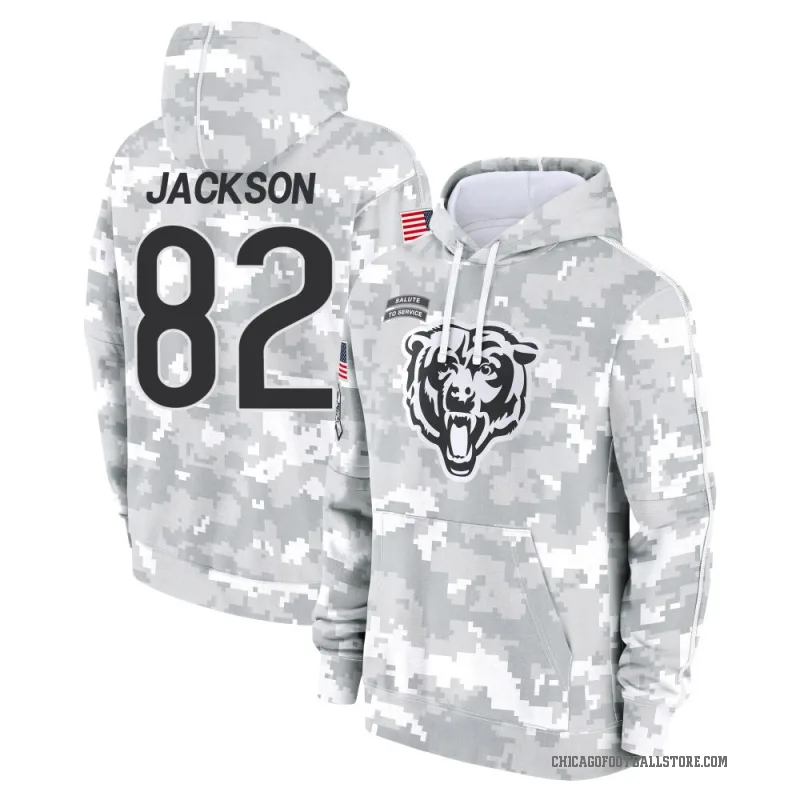 John Jackson Men's Camo Chicago Bears Arctic 2024 Salute to Service Club Fleece Pullover Hoodie