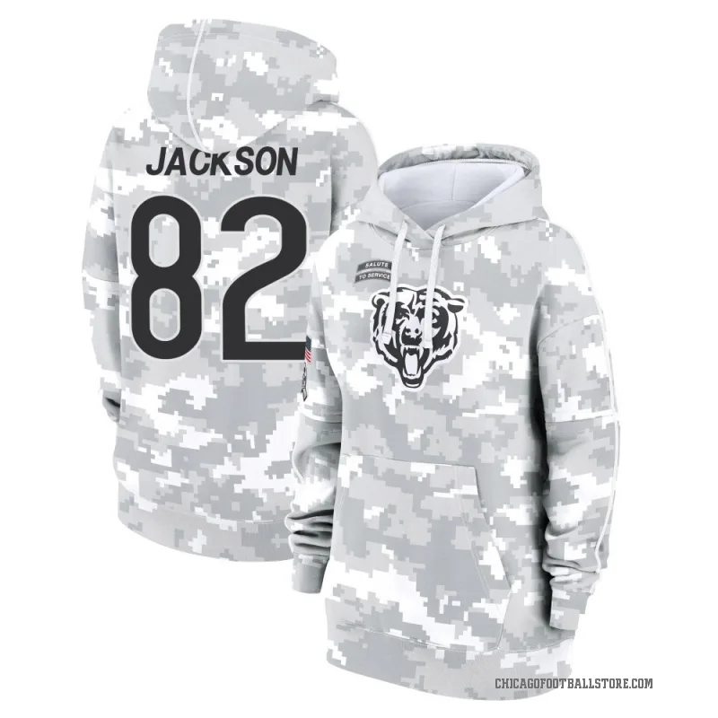 John Jackson Women's Camo Chicago Bears Arctic 2024 Salute to Service Club Fleece Pullover Hoodie