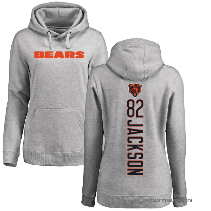 John Jackson Women's Chicago Bears Pro Line Ash Backer Pullover Hoodie