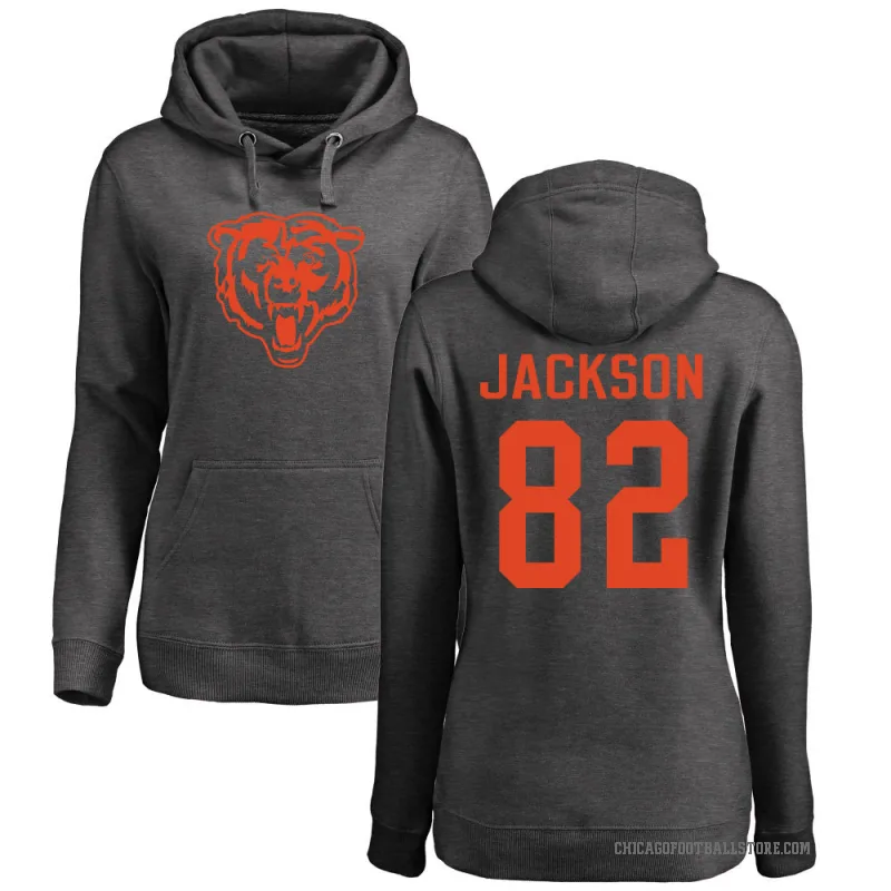 John Jackson Women's Chicago Bears Pro Line by Branded Ash One Color Pullover Hoodie