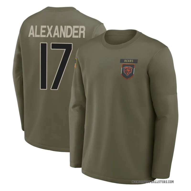 Jon Alexander Men's Olive Chicago Bears 2025 Salute to Service Sideline Coaches Long Sleeve T-Shirt