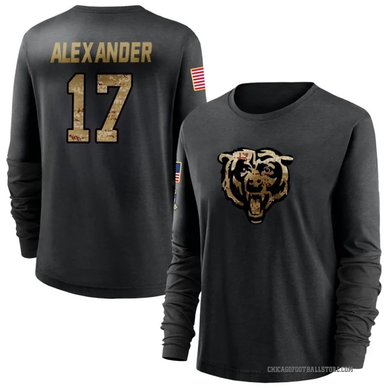 Jon Alexander Women's Black Chicago Bears 2020 Salute To Service Sideline Performance Long Sleeve T-Shirt