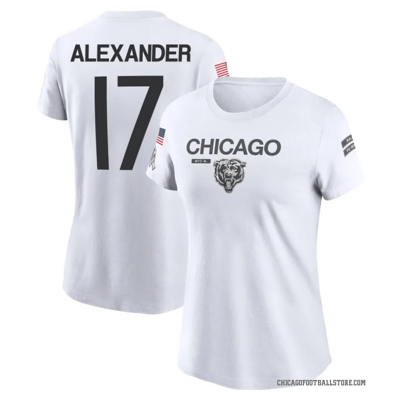 Jon Alexander Women's White Chicago Bears 2024 Salute to Service Performance T-Shirt