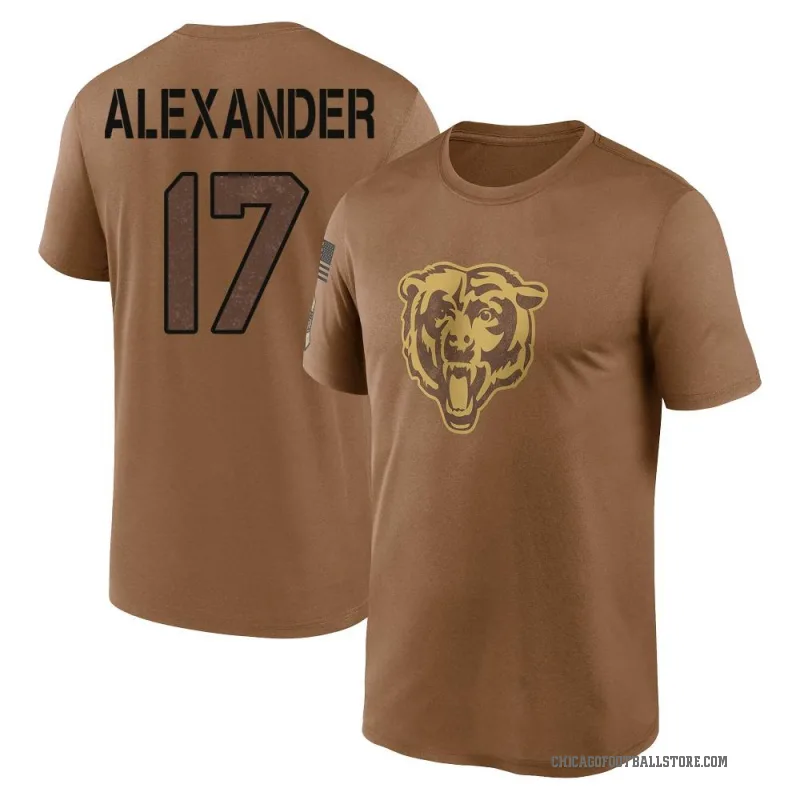 Jon Alexander Youth Brown Chicago Bears 2023 Salute To Service Performance T-Shirt