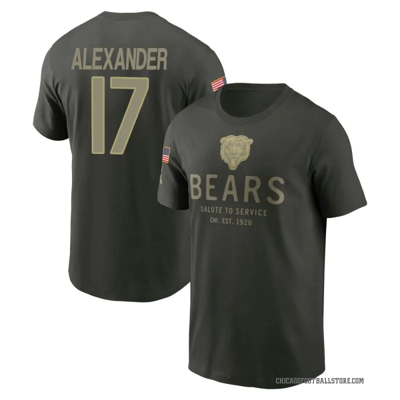 Jon Alexander Youth Green Chicago Bears Forest/ 2025 Salute to Service Sideline Primary Edge T-Shirt