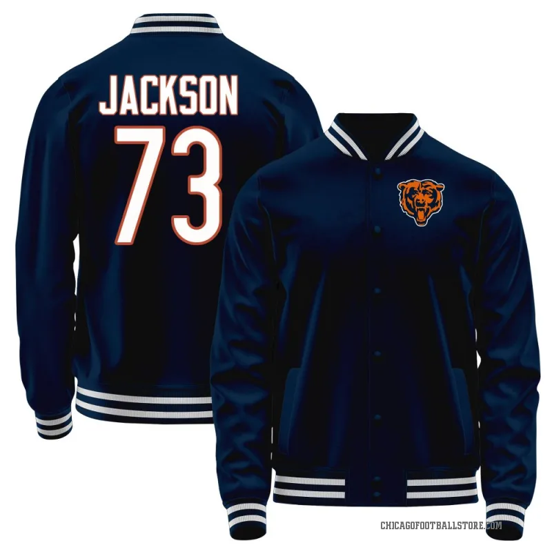 Jonah Jackson Men's Navy Chicago Bears Full-Snap Jacket