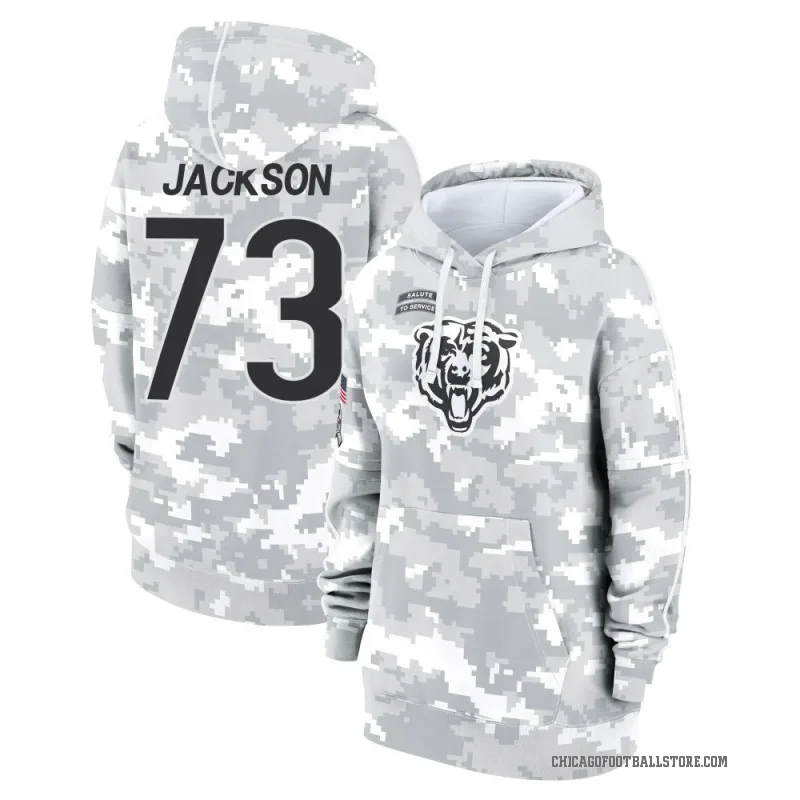 Jonah Jackson Women's Camo Chicago Bears Arctic 2024 Salute to Service Club Fleece Pullover Hoodie