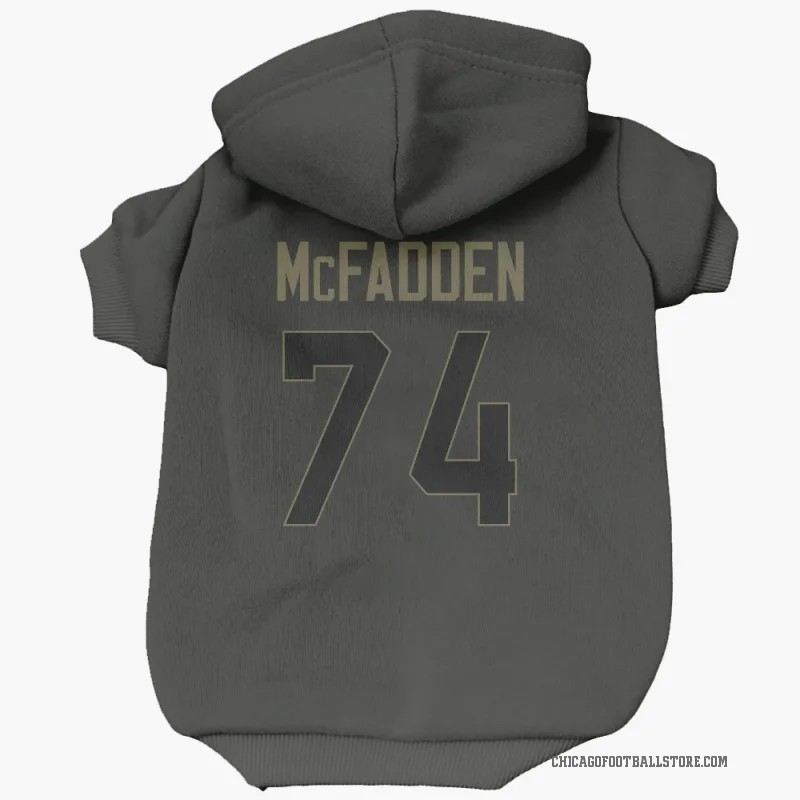 Jordan McFadden  Black Chicago Bears  Service Cat & Dog Pet Hoodie