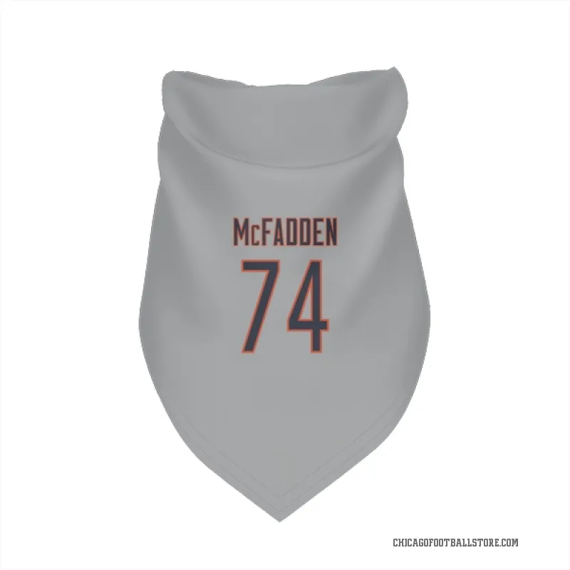 Jordan McFadden  Chicago Bears   Silver Cat & Dog Pet Bandana